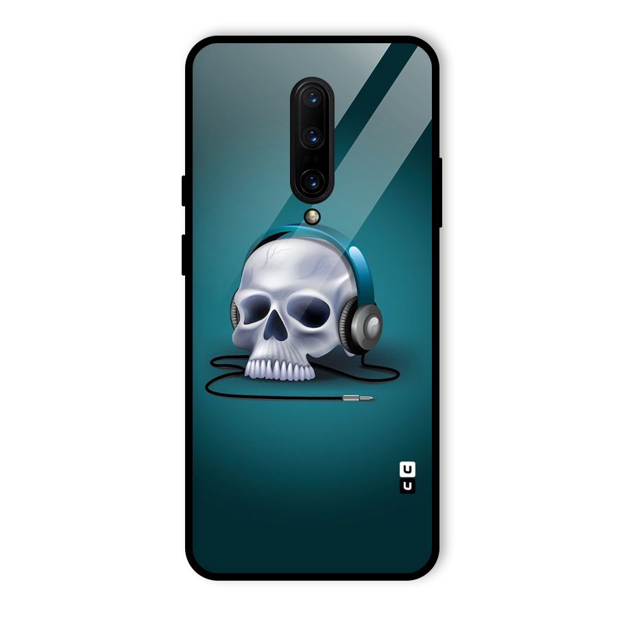 Music Skull Glass Back Case for OnePlus 7 Pro
