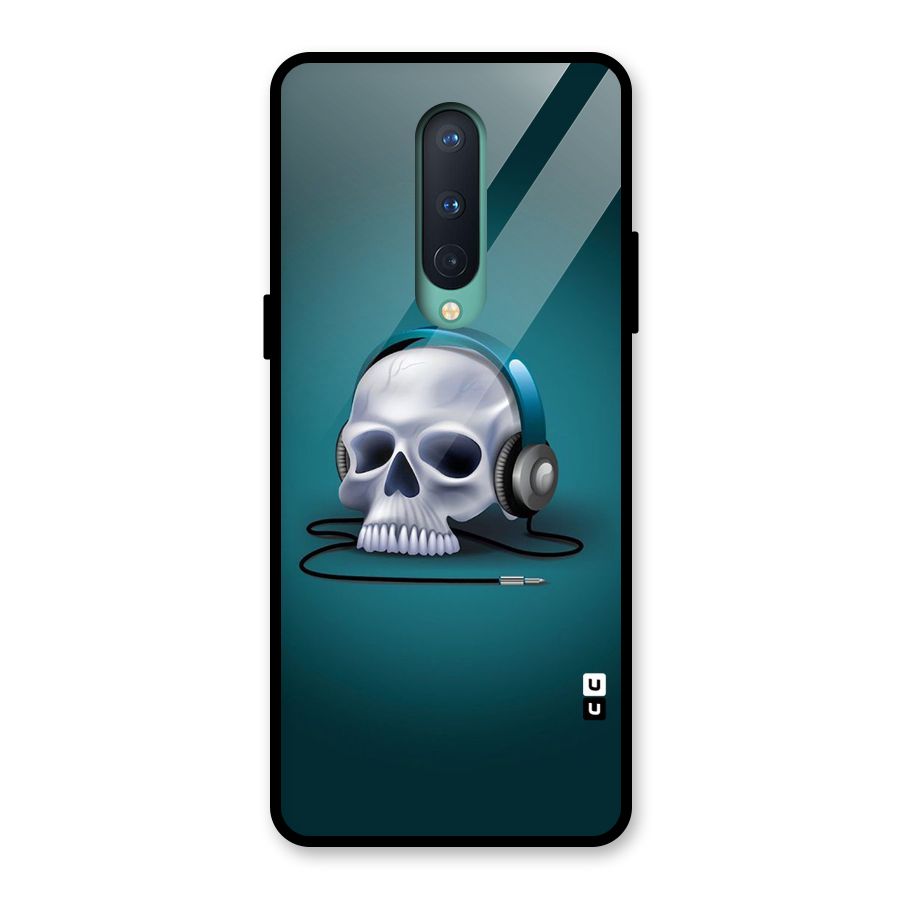 Music Skull Glass Back Case for OnePlus 8