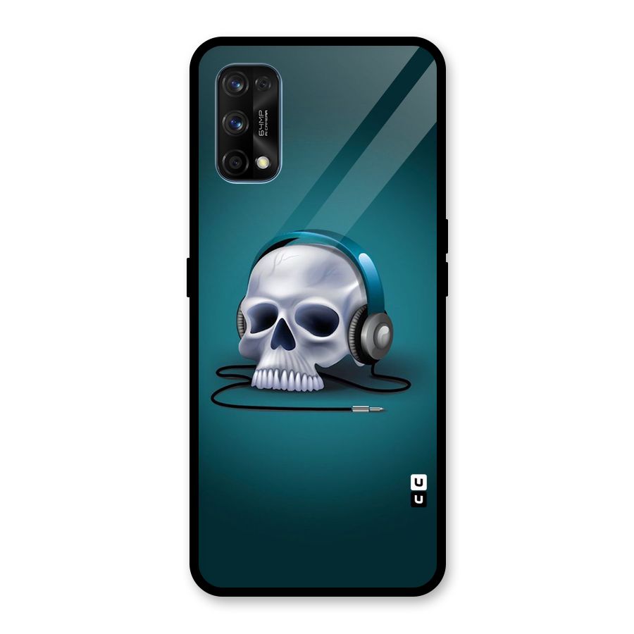 Music Skull Glass Back Case for Realme 7 Pro