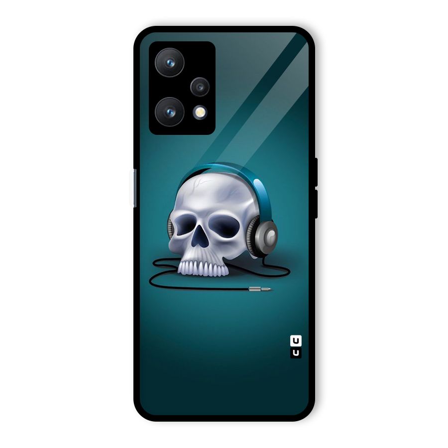 Music Skull Glass Back Case for Realme 9 Pro 5G