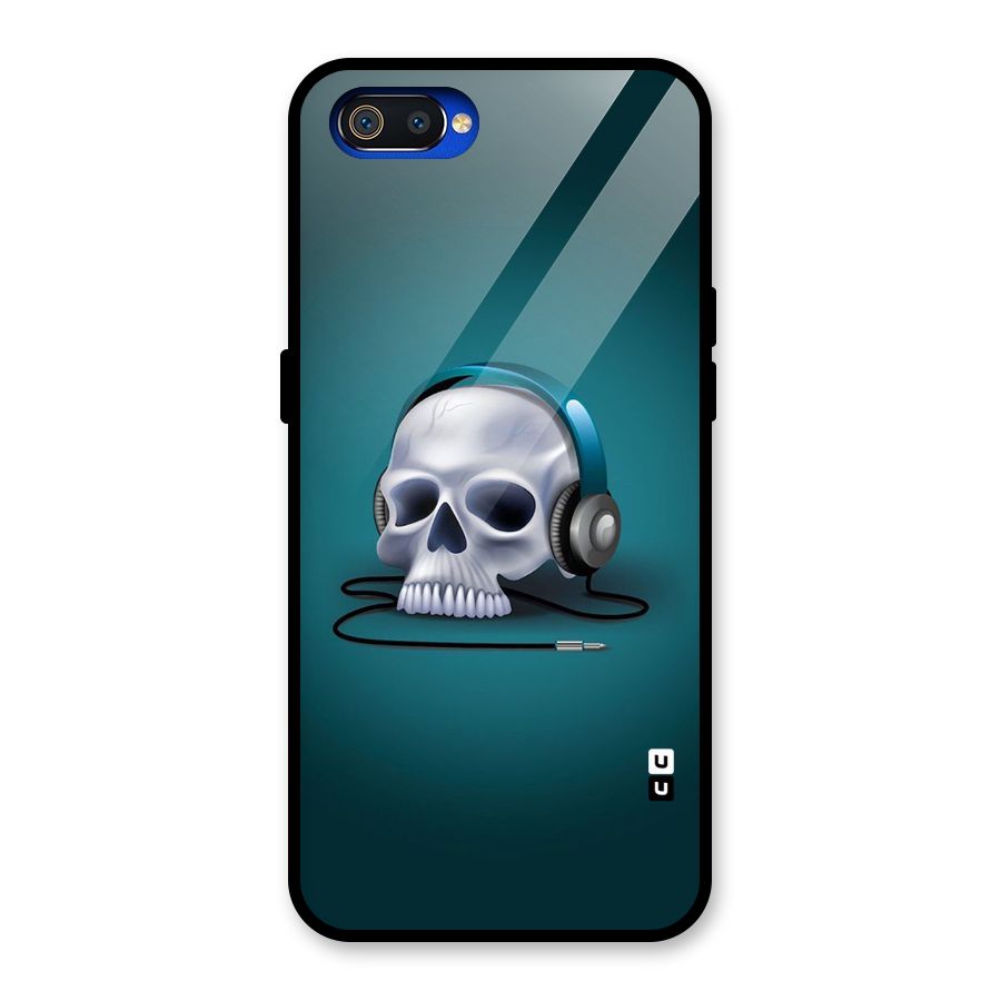 Music Skull Glass Back Case for Realme C2