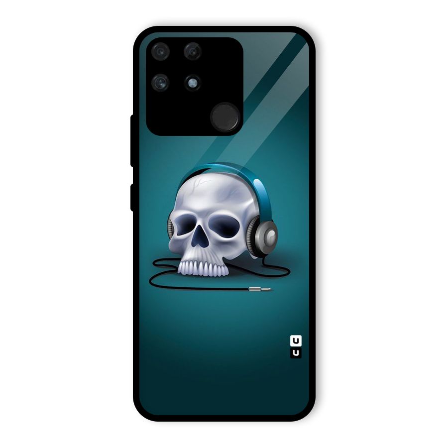 Music Skull Glass Back Case for Realme Narzo 50A