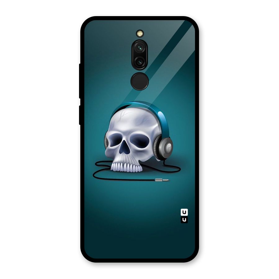 Music Skull Glass Back Case for Redmi 8
