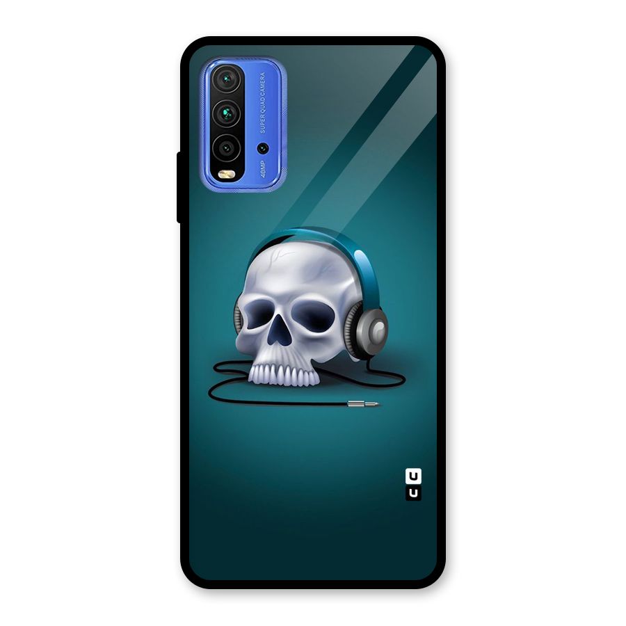 Music Skull Glass Back Case for Redmi 9 Power