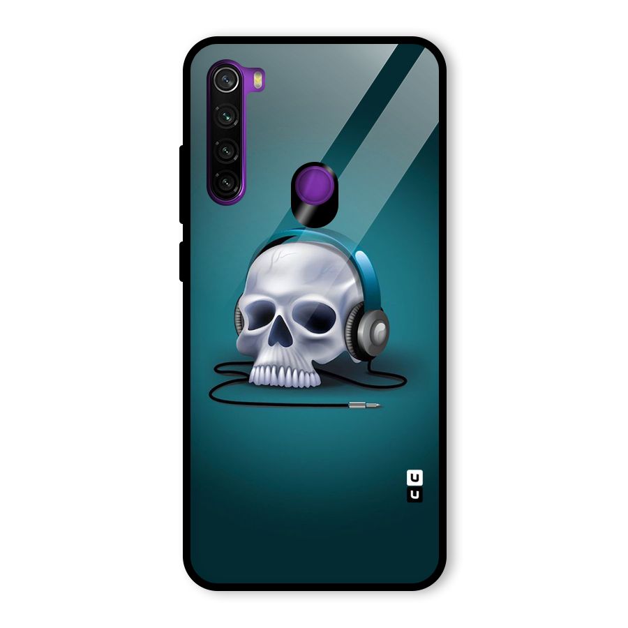 Music Skull Glass Back Case for Redmi Note 8