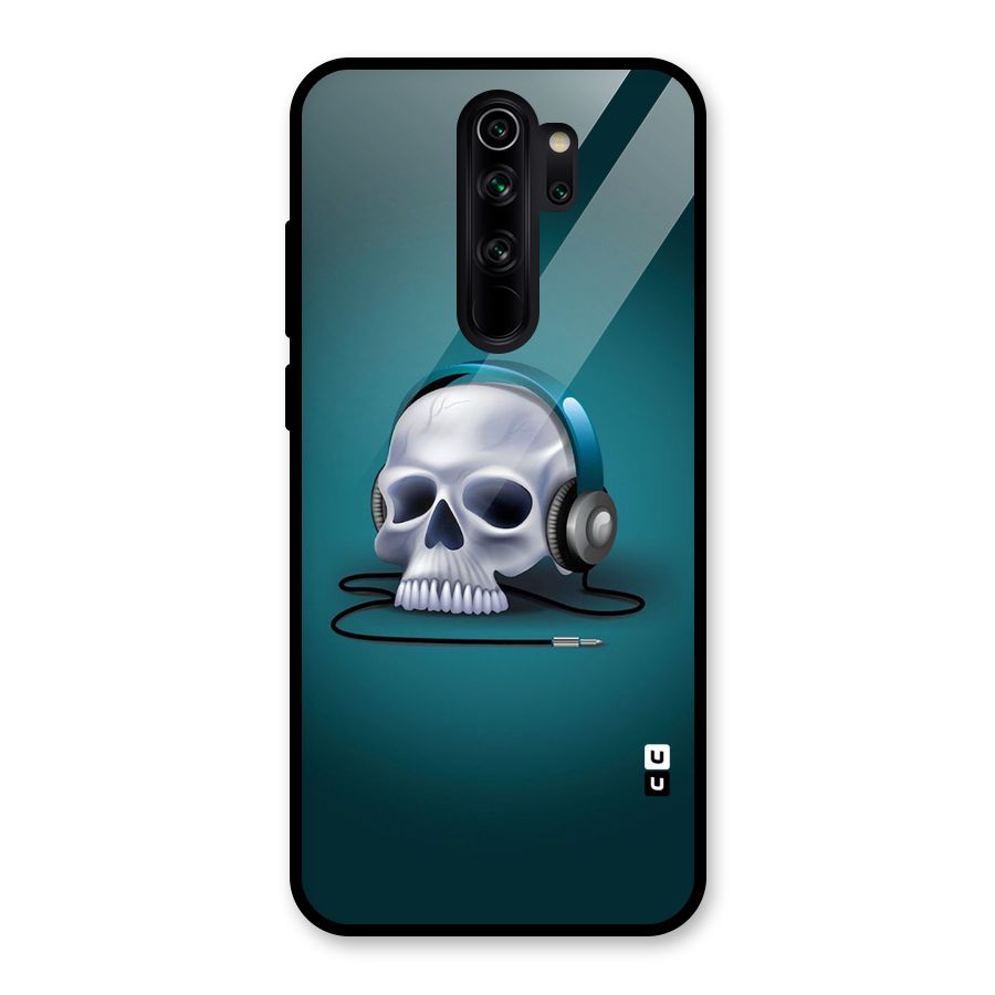 Music Skull Glass Back Case for Redmi Note 8 Pro
