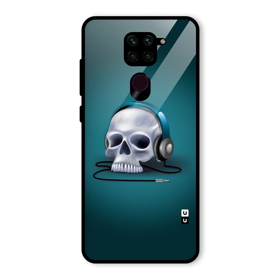 Music Skull Glass Back Case for Redmi Note 9