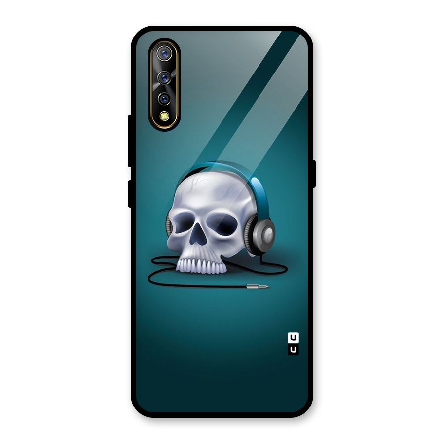 Music Skull Glass Back Case for Vivo S1