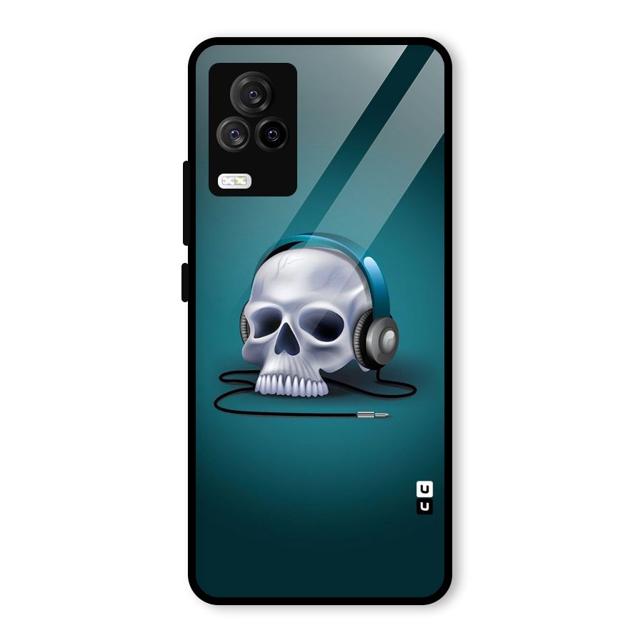 Music Skull Glass Back Case for Vivo iQOO 7 Legend 5G