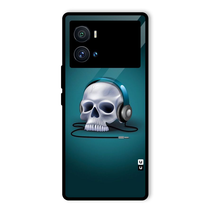 Music Skull Glass Back Case for Vivo iQOO 9 Pro
