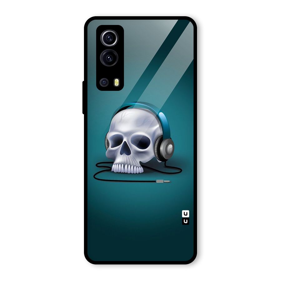 Music Skull Glass Back Case for Vivo iQOO Z3