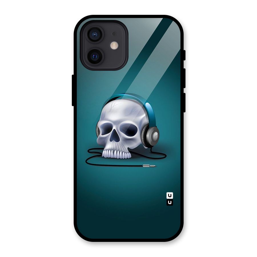Music Skull Glass Back Case for iPhone 12