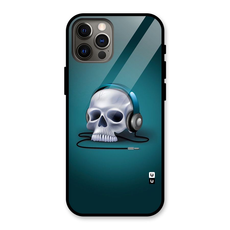 Music Skull Glass Back Case for iPhone 12 Pro