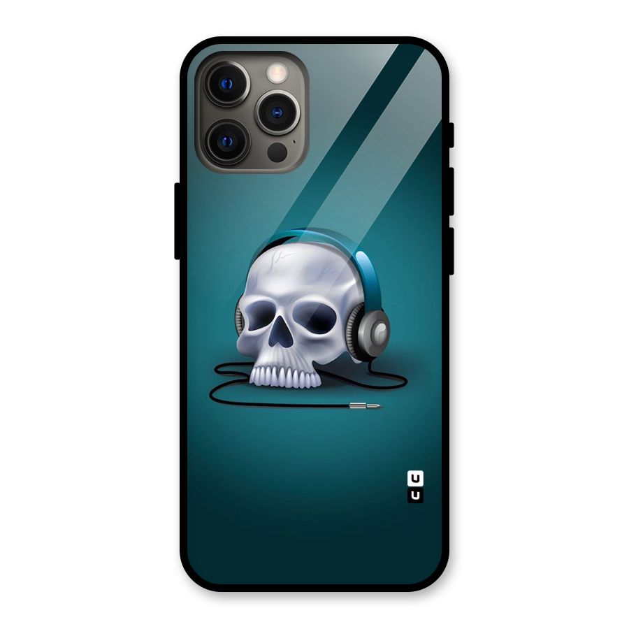 Music Skull Glass Back Case for iPhone 12 Pro Max
