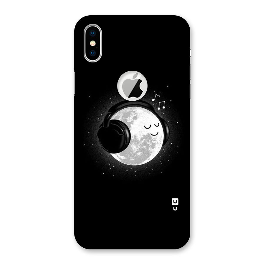 Music World Enjoying Back Case for iPhone XS Logo Cut