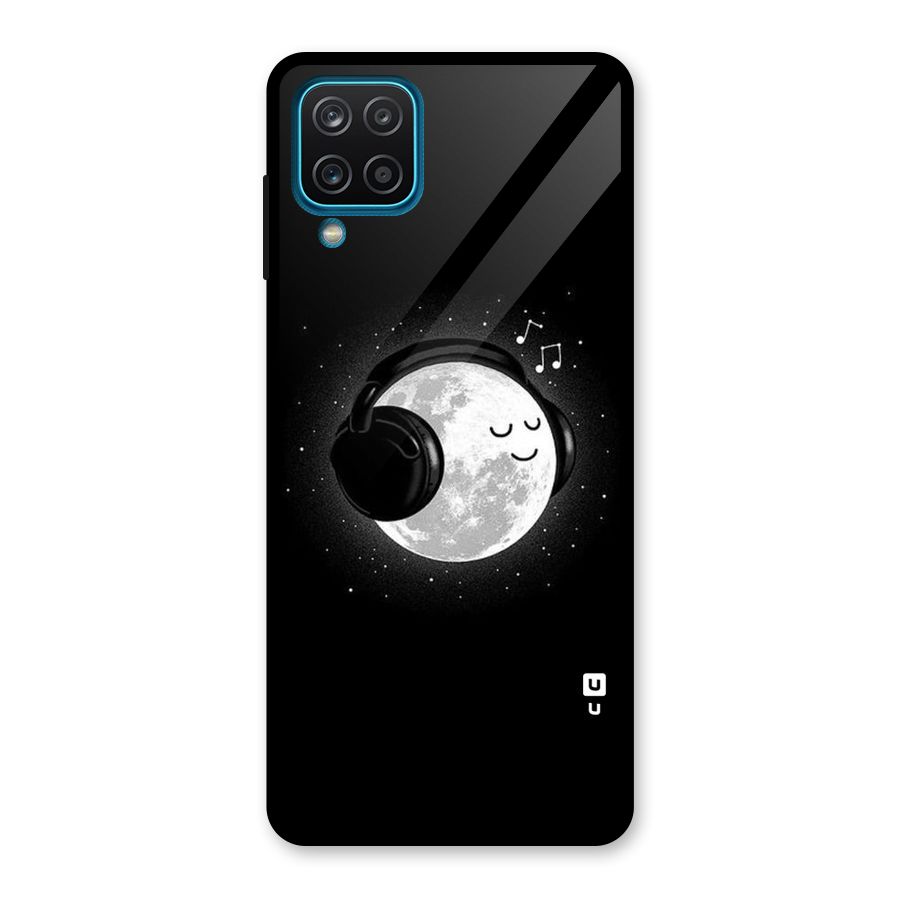 Music World Enjoying Glass Back Case for Galaxy A12