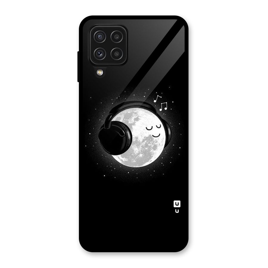 Music World Enjoying Glass Back Case for Galaxy A22 4G