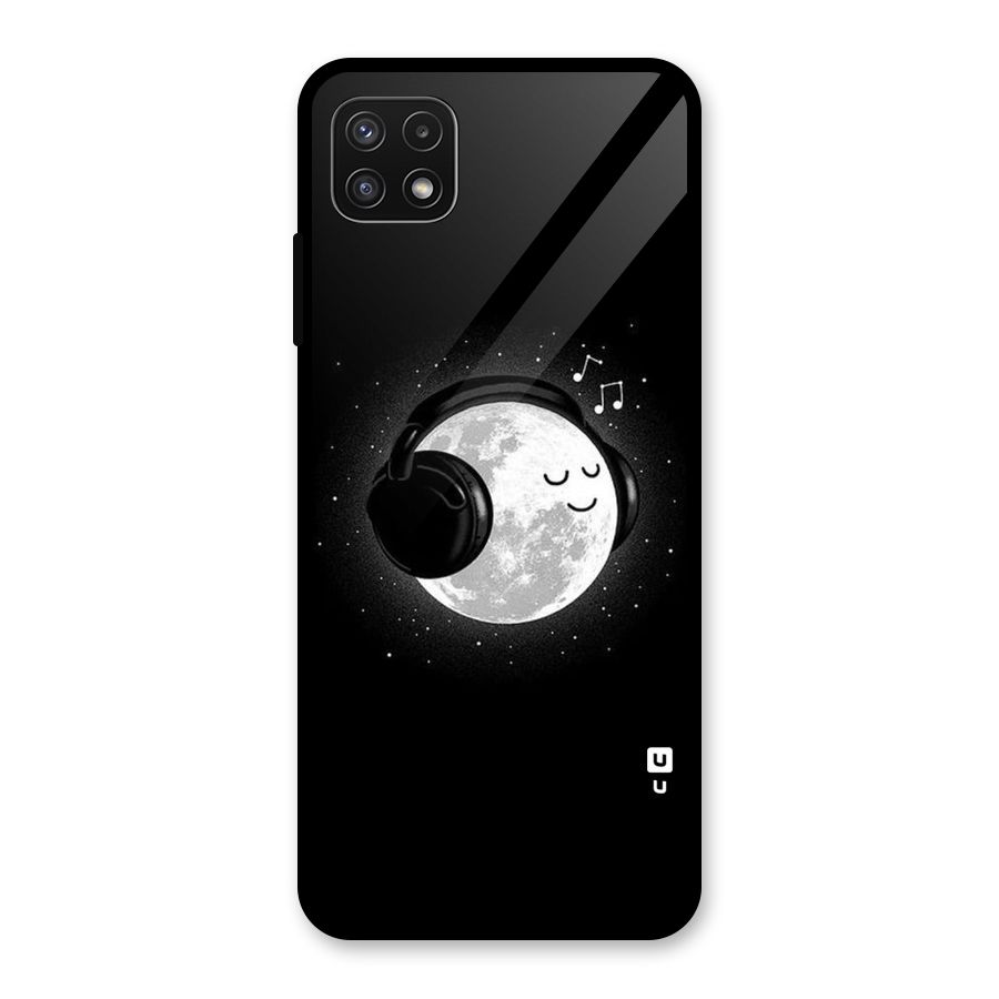 Music World Enjoying Glass Back Case for Galaxy A22 5G