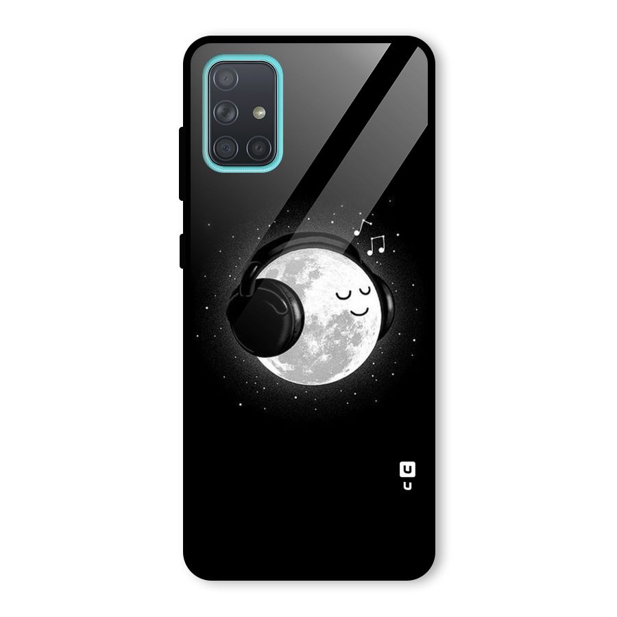 Music World Enjoying Glass Back Case for Galaxy A71