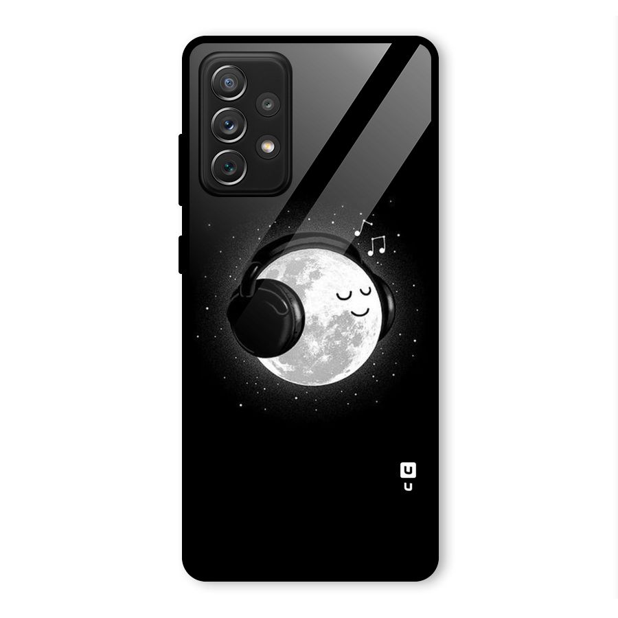 Music World Enjoying Glass Back Case for Galaxy A72