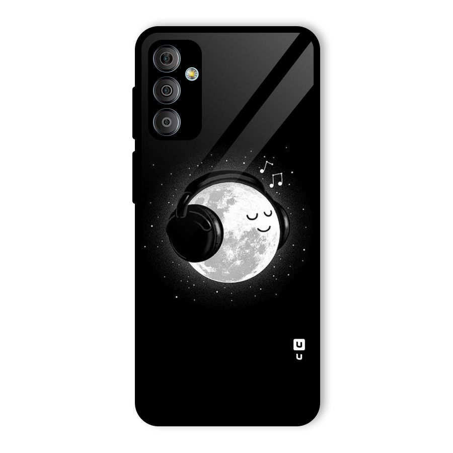 Music World Enjoying Glass Back Case for Galaxy F23