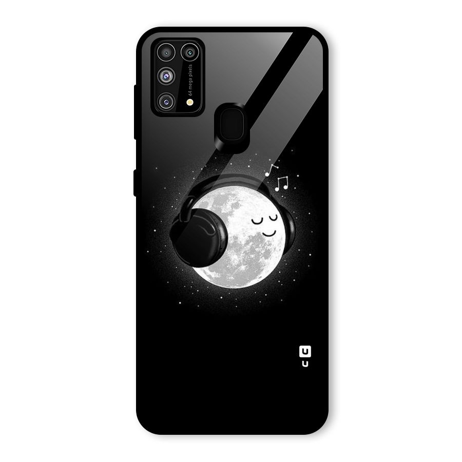 Music World Enjoying Glass Back Case for Galaxy M31
