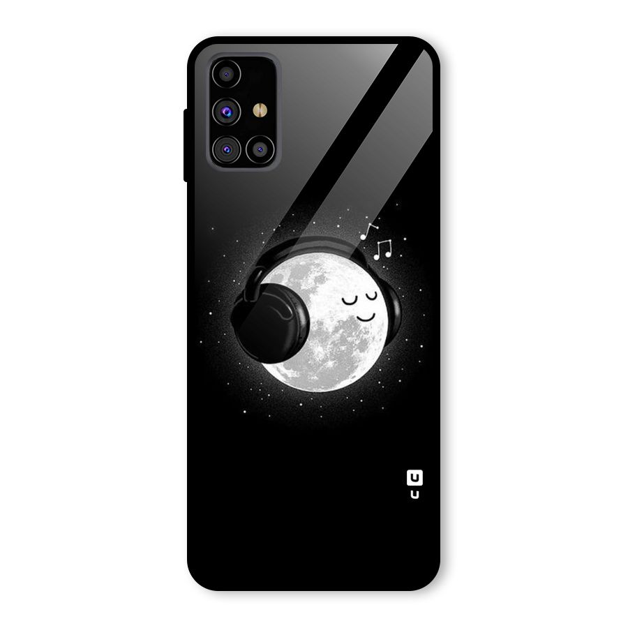 Music World Enjoying Glass Back Case for Galaxy M31s