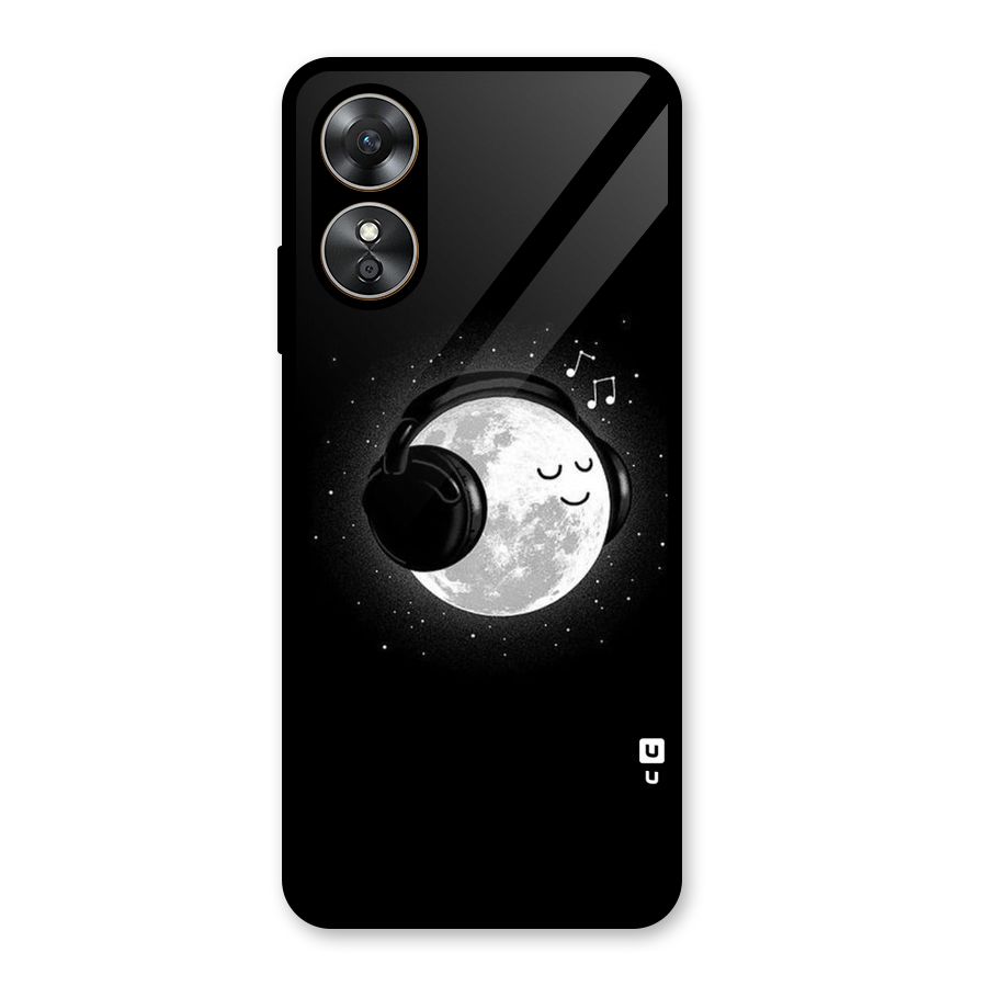 Music World Enjoying Glass Back Case for Oppo A17