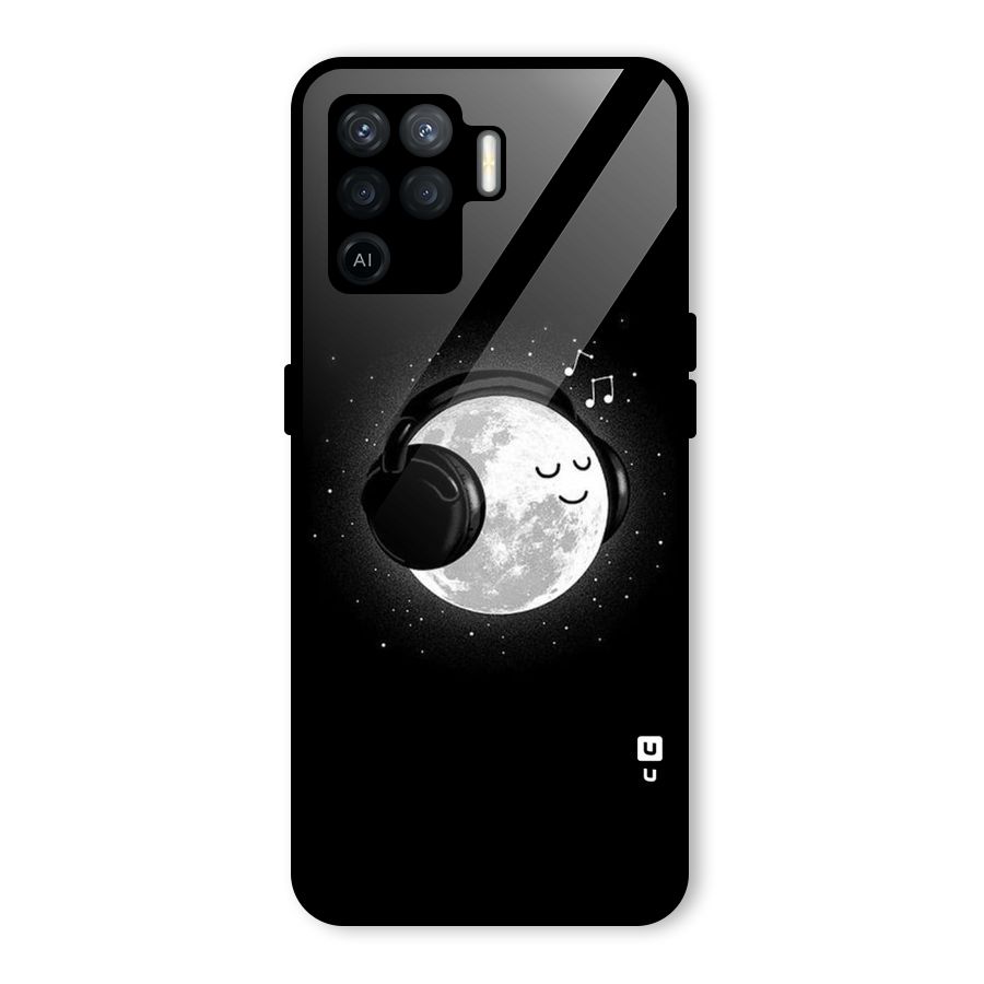Music World Enjoying Glass Back Case for Oppo F19 Pro
