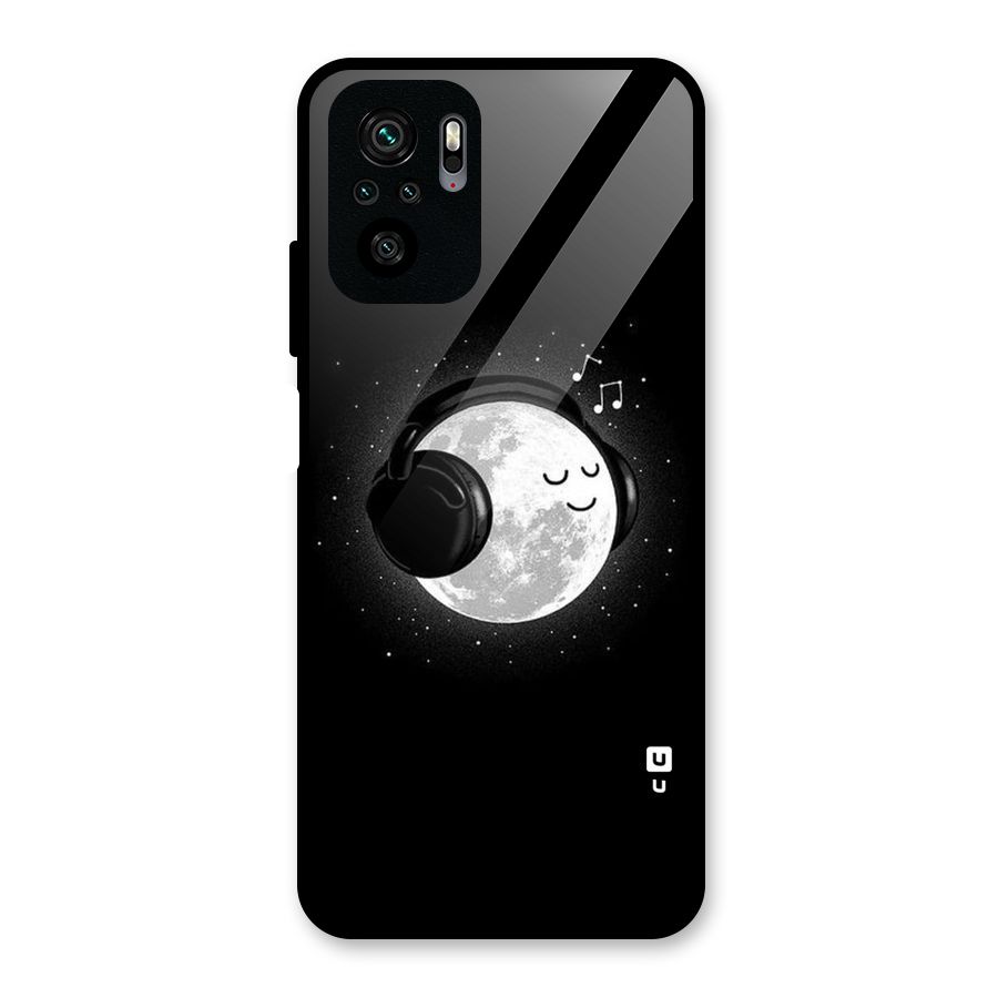 Music World Enjoying Glass Back Case for Redmi Note 10S