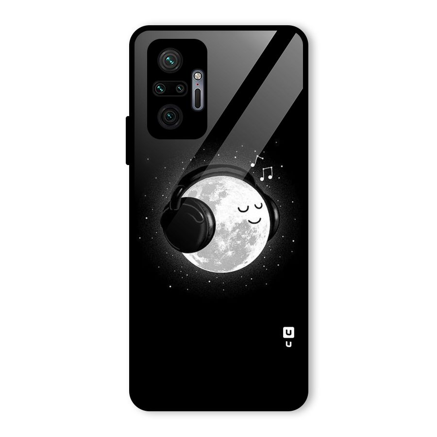 Music World Enjoying Glass Back Case for Redmi Note 10 Pro