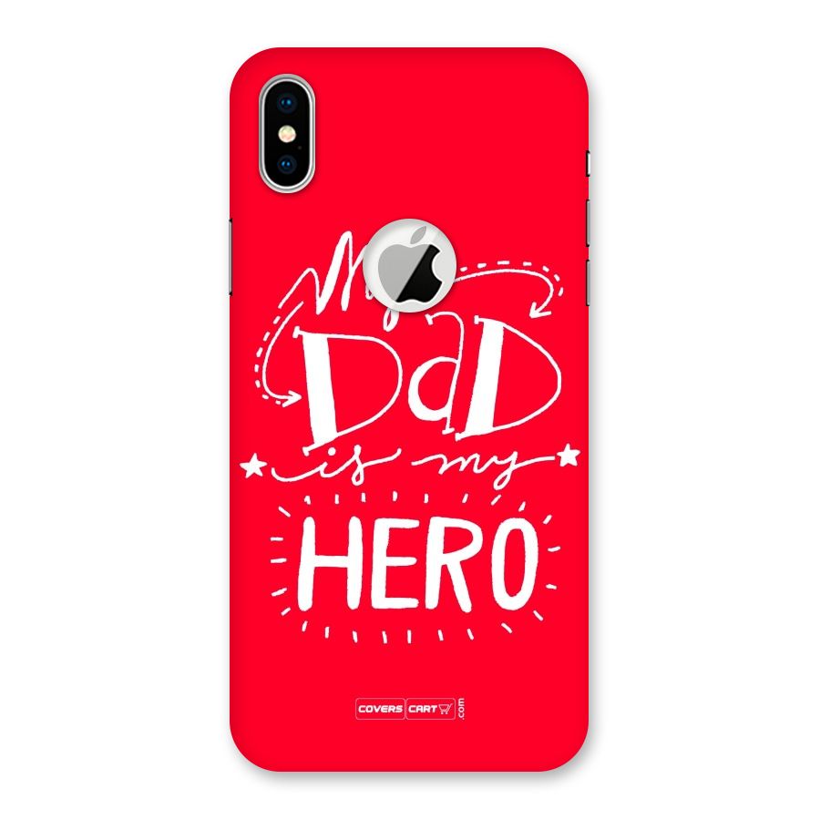 My Dad My Hero Back Case for iPhone XS Logo Cut