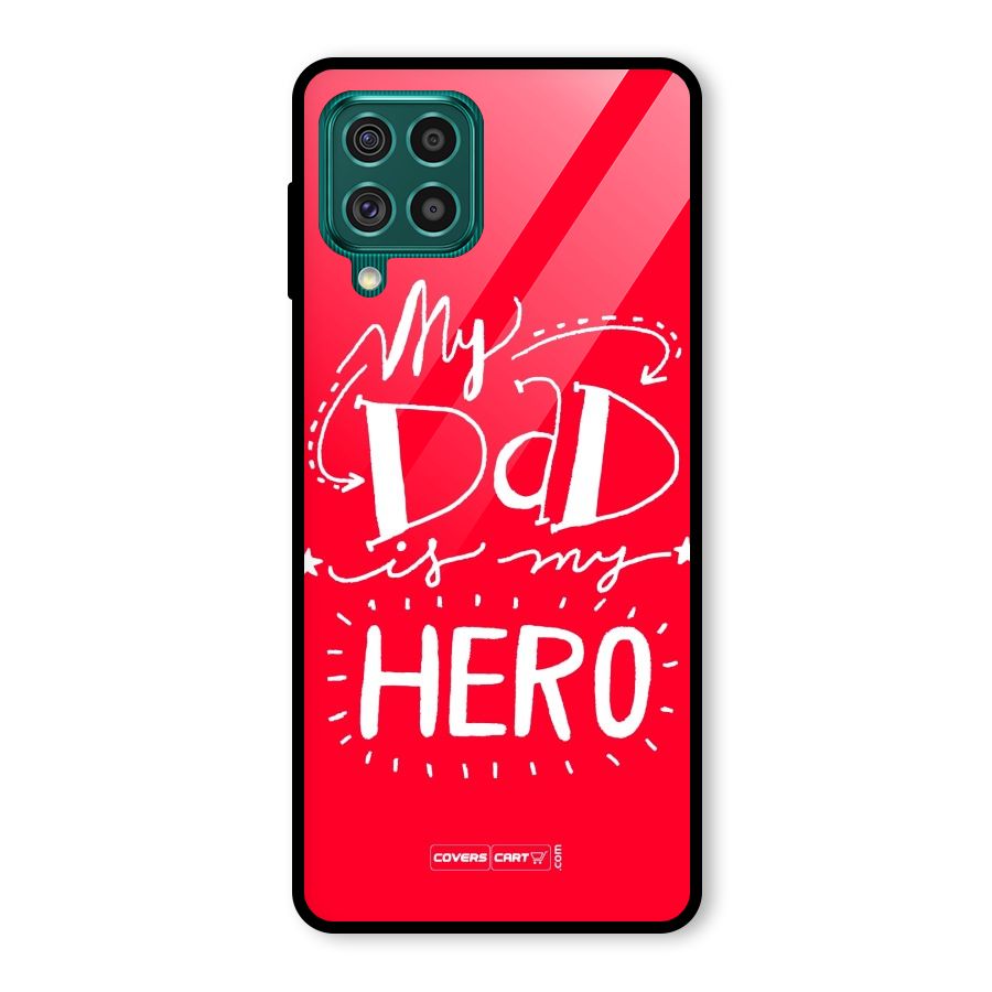 My Dad My Hero Glass Back Case for Galaxy F62