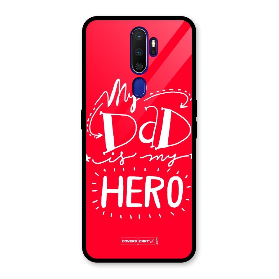 My Dad My Hero Glass Back Case for Oppo A9 (2020)