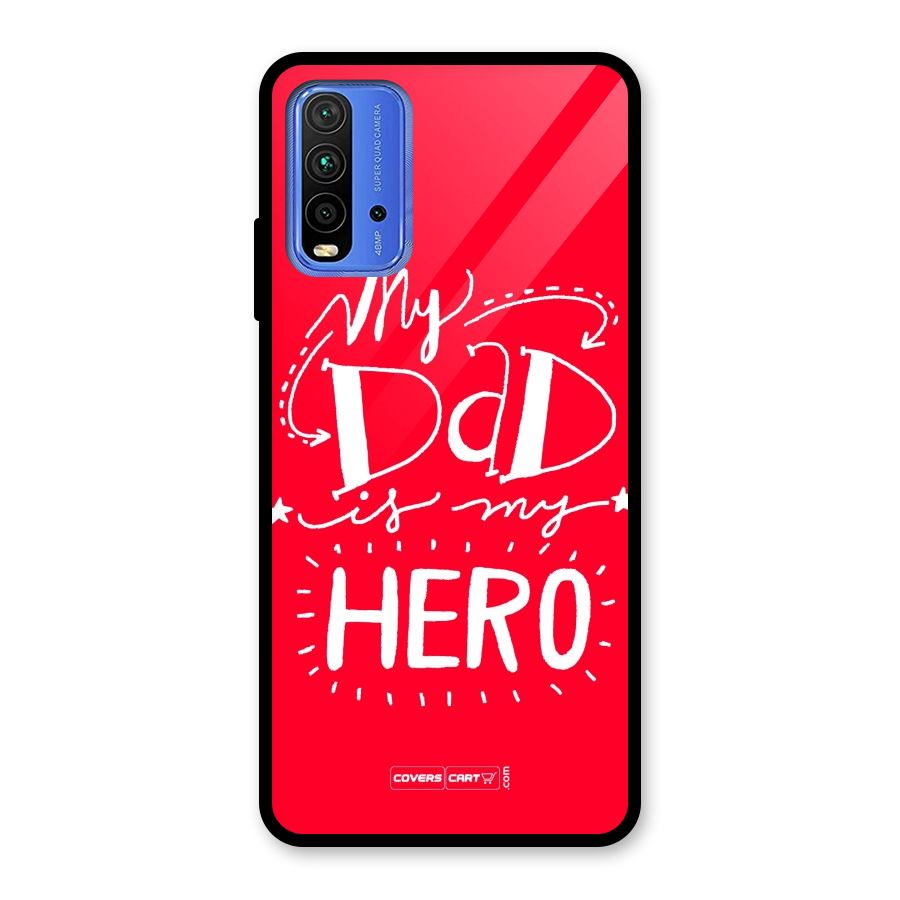 My Dad My Hero Glass Back Case for Redmi 9 Power