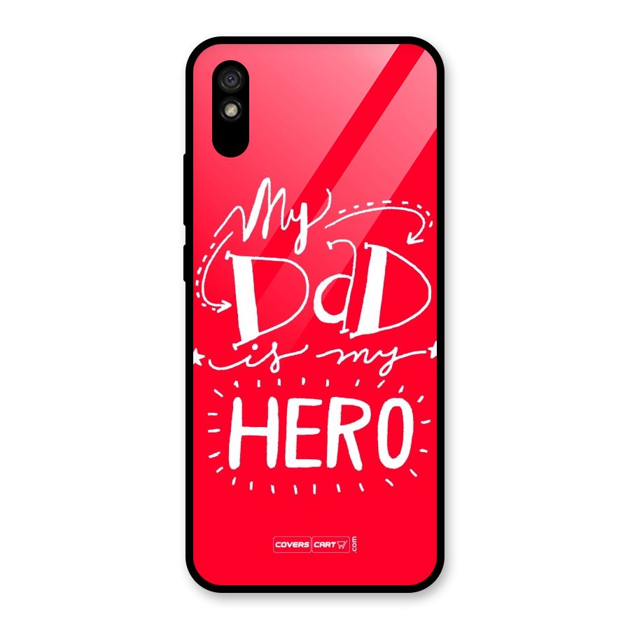 My Dad My Hero Glass Back Case for Redmi 9i