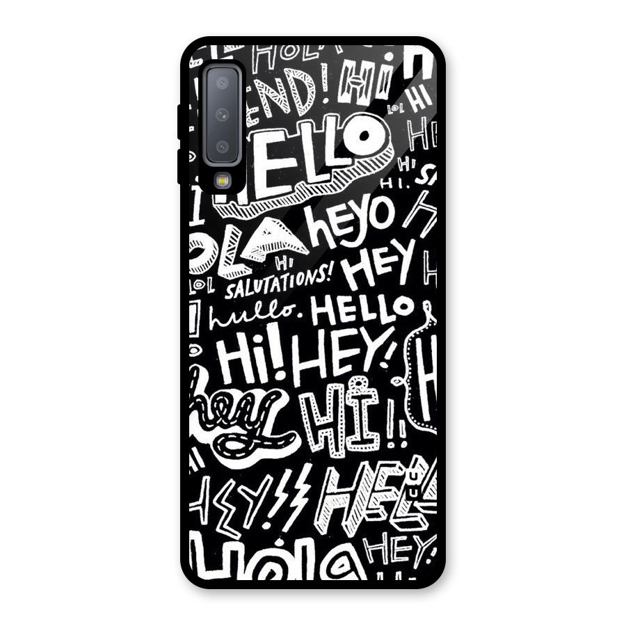 My Friend Glass Back Case for Galaxy A7 (2018)