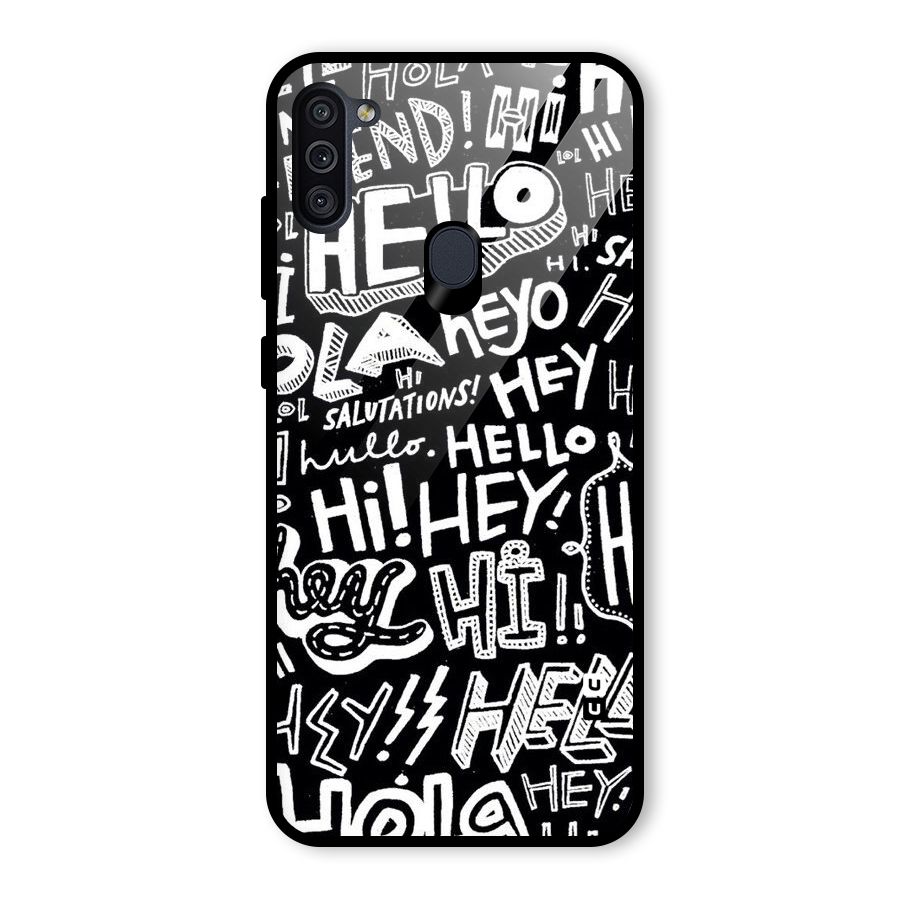 My Friend Glass Back Case for Galaxy M11