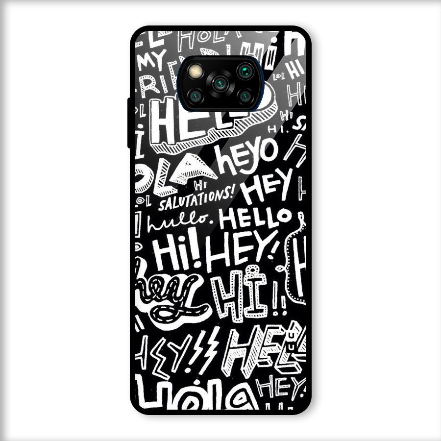 My Friend Glass Back Case for Poco X3