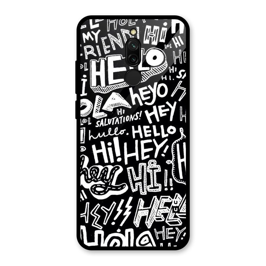 My Friend Glass Back Case for Redmi 8