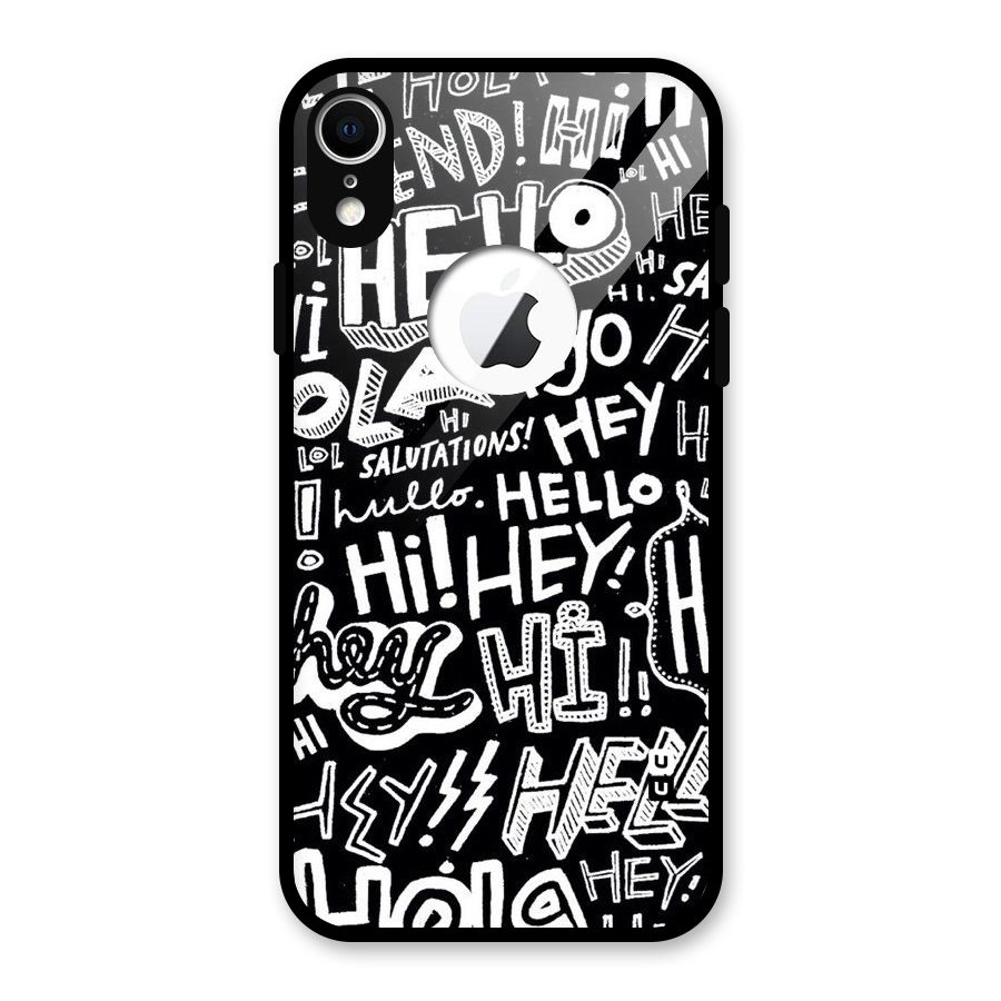 My Friend Glass Back Case for iPhone XR Logo Cut