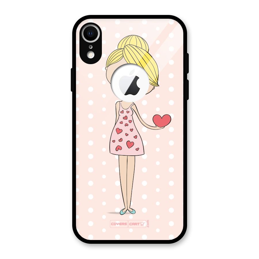 My Innocent Heart Glass Back Case for iPhone XR Logo Cut