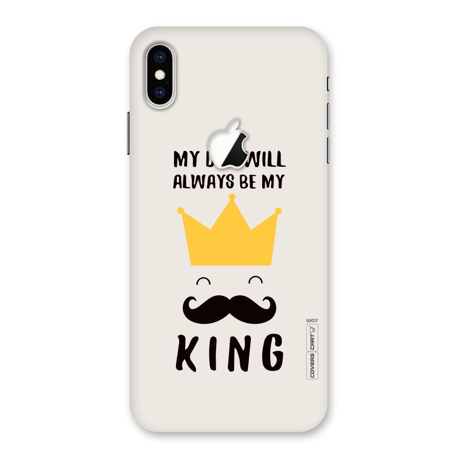 My King Dad Back Case for iPhone XS Max Apple Cut