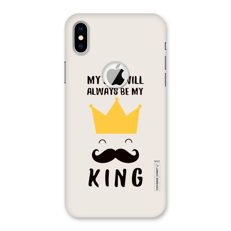 My King Dad Back Case for iPhone X Logo Cut