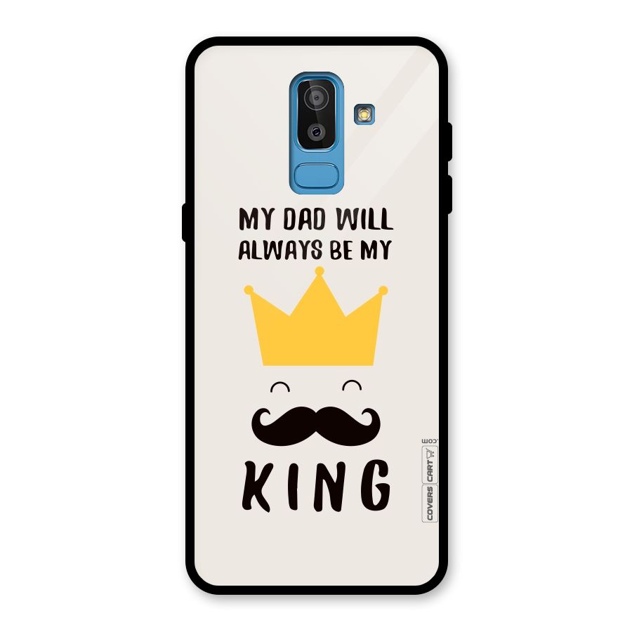 My King Dad Glass Back Case for Galaxy J8
