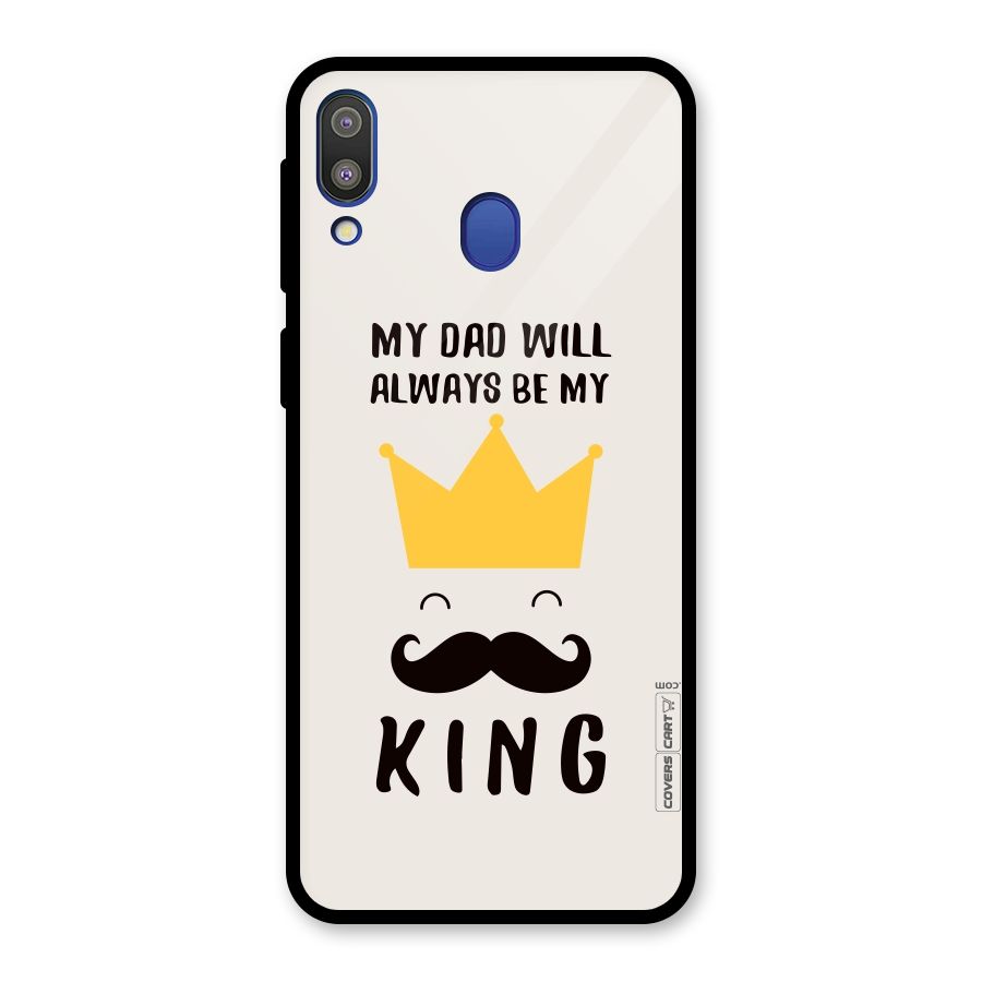 My King Dad Glass Back Case for Galaxy M20