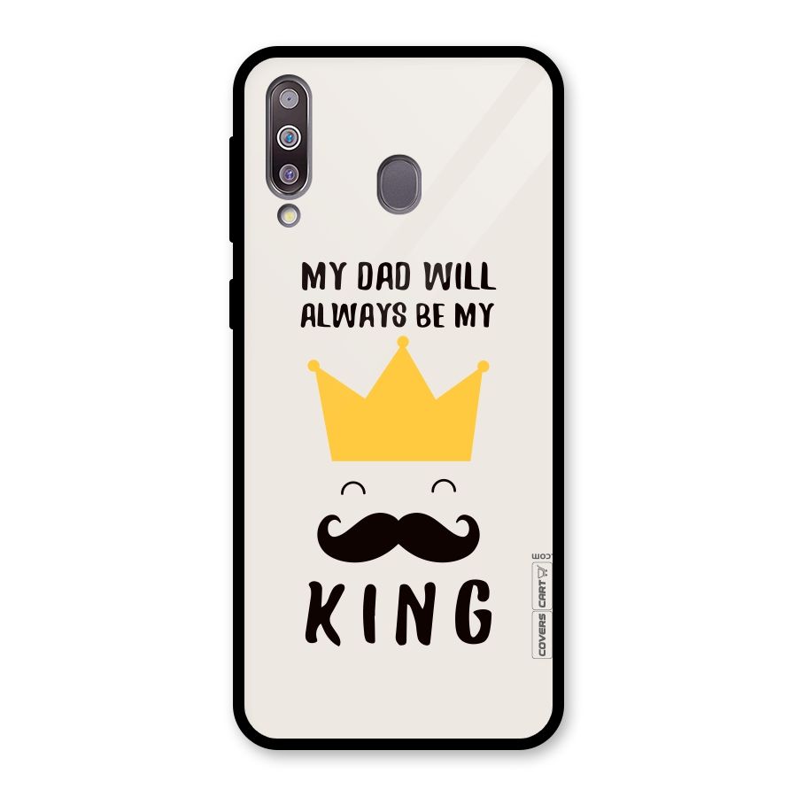 My King Dad Glass Back Case for Galaxy M30