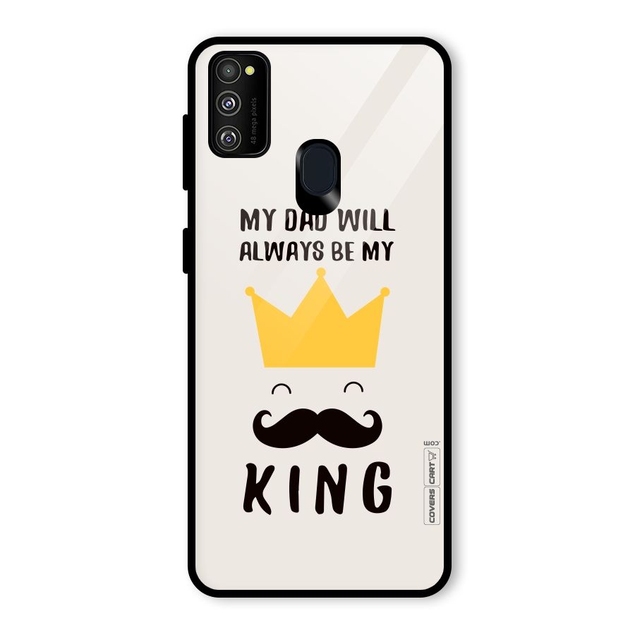 My King Dad Glass Back Case for Galaxy M30s