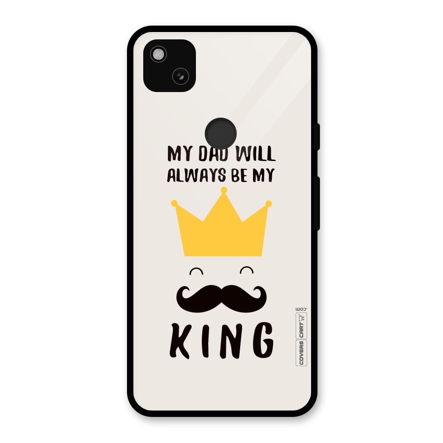 My King Dad Glass Back Case for Google Pixel 4a
