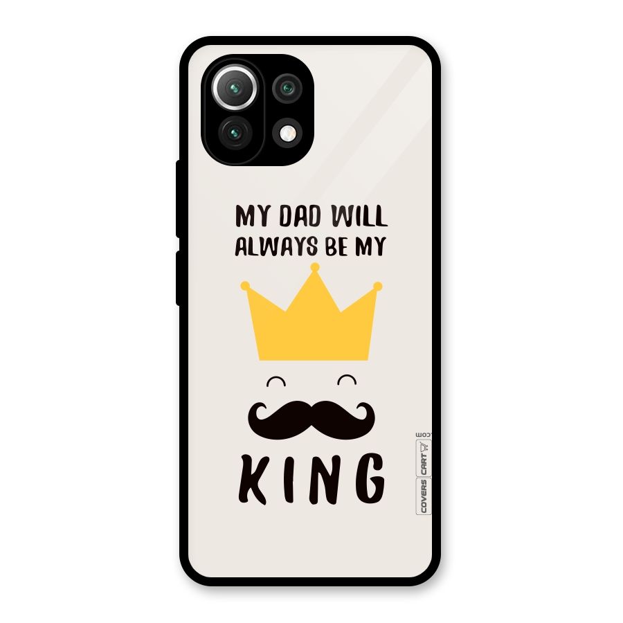 My King Dad Glass Back Case for Mi 11 Lite